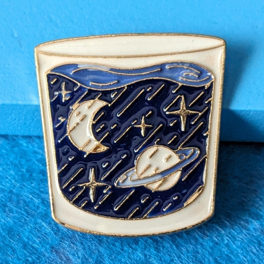 Glass of Stars & Planets Pin
